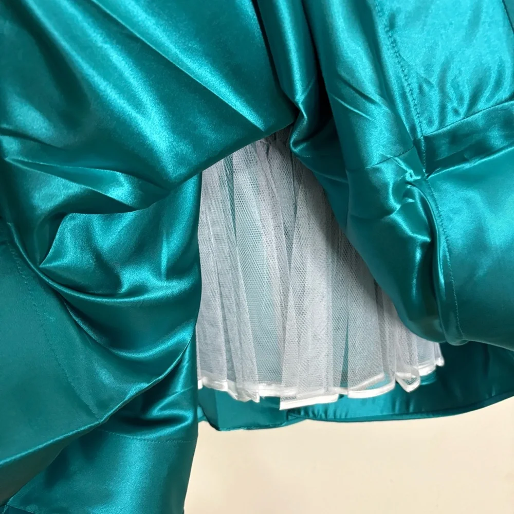 Sherri Hill Teal Rhinestone Halter Homecoming/Cocktail Dress - Size: 2 - NWT - Picture 6 of 14